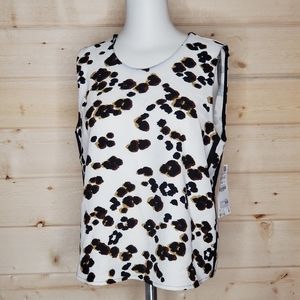 Zara sleeveless leppard print top size Medium